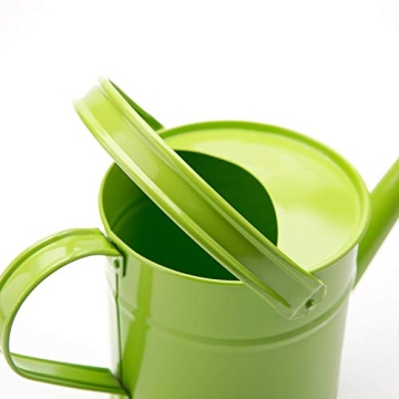 Sungmor 1.5L Green Metal Watering Can for Gardeners