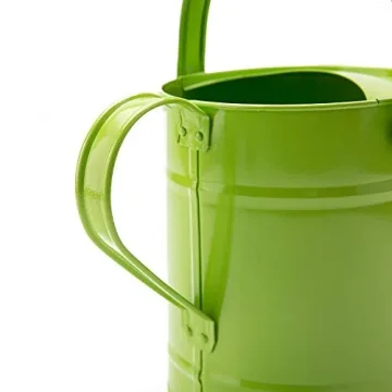 Sungmor 1.5L Green Metal Watering Can for Gardeners