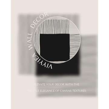 VIYYIEA Framed Canvas Wall Art, Vintage Wall Art for Living Room, Abstract Oil Painting Picture Summer Home Decor Bathroom Wall Decor Gifts for Friends or Family -【The Lines】-(12x16 Black)