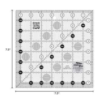 Creative Grids Quilt Ruler 7-1/2in x 7-1/2in Square – CGR7 – Made in USA, Non-Slip Grip Acrylic ...