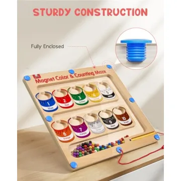 GAMENOTE Magnetic Color and Number Maze for Kids