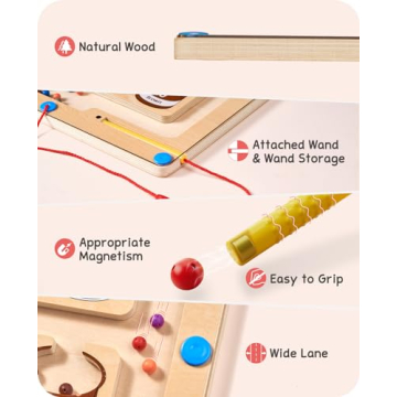 GAMENOTE Magnetic Color and Number Maze for Kids