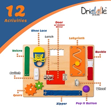 Montessori Busy Board - 12 Educational Activities for Kids