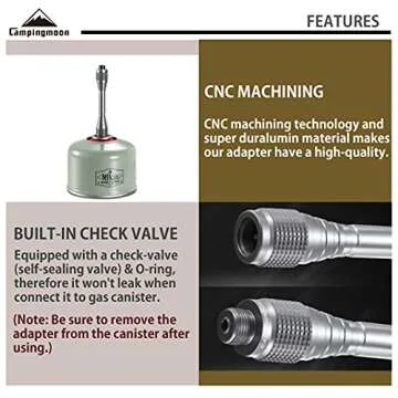 Campingmoon 4.7" Height Extension Pole for Lanterns