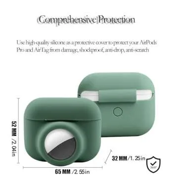 2 in 1 Protective Skin Case for AirPods Pro and AirTag