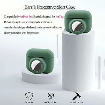 2 in 1 Protective Skin Case for AirPods Pro and AirTag