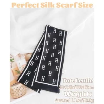 kcctoo 59" Satin Scarf - Stylish Gift for Women