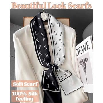 kcctoo 59" Satin Scarf - Stylish Gift for Women