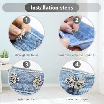 6 Set Pant Waist Tightener Clips for Comfortable Fit