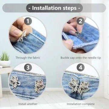 6 Set Pant Waist Tightener Clips for Comfortable Fit