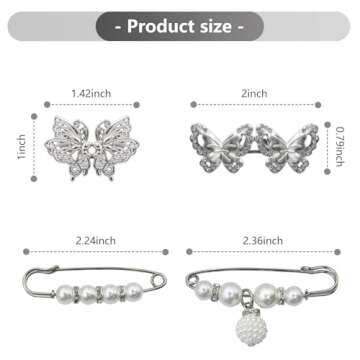 6 Set Pant Waist Tightener Clips for Comfortable Fit