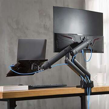 AVLT Laptop and Monitor Arm for 15.6" Laptop & 32" Monitor