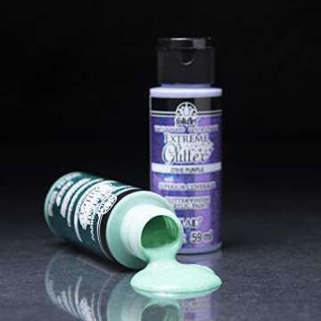 FolkArt Glitter Acrylic Paint Set - Vibrant Glitter Colors