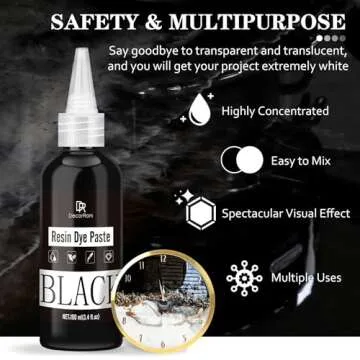 High Concentrated Black Resin Dye Paste for Art Projects