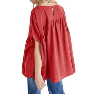 Tankaneo Women's Stylish Summer Babydoll Top