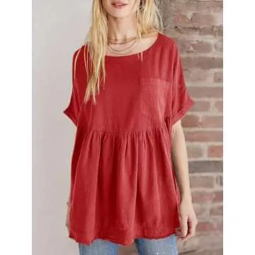 Tankaneo Women's Stylish Summer Babydoll Top