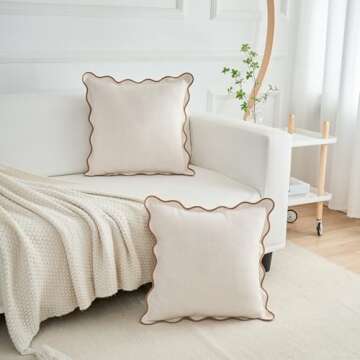 Mayler Yee Scalloped Throw Pillow Covers Set of 2