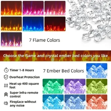 OKD Fireplace TV Stand for 80" TVs with Storage