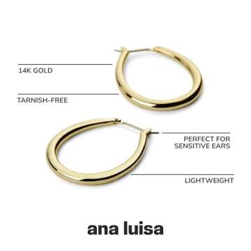 Ana Luisa Gold Hoop Earrings - Sustainable & Chic Designs