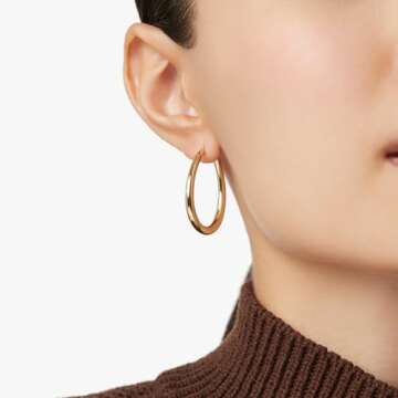 Ana Luisa Gold Hoop Earrings - Sustainable & Chic Designs
