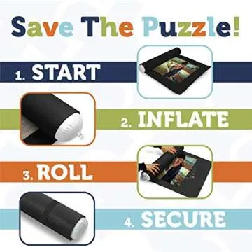 Jigsaw Puzzle Roll up Mat- Puzzle Saver-Puzzle Accessories Puzzle Storage, Puzzle mat Roll up, Puzzle Keeper Mat. Roll up Puzzle mats for Jigsaw Puzzles
