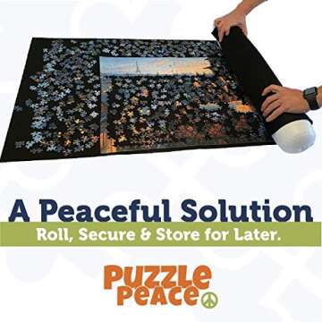 Jigsaw Puzzle Roll up Mat- Puzzle Saver-Puzzle Accessories Puzzle Storage, Puzzle mat Roll up, Puzzle Keeper Mat. Roll up Puzzle mats for Jigsaw Puzzles