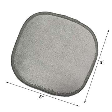 Polyte Premium Hypoallergenic Microfiber Fleece Makeup Remover and Facial Cleansing Cloth, 5 x 5 in,...