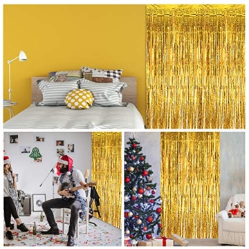 Gold Foil Fringe Curtains for Parties and Decorations