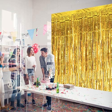 Gold Foil Fringe Curtains for Parties and Decorations