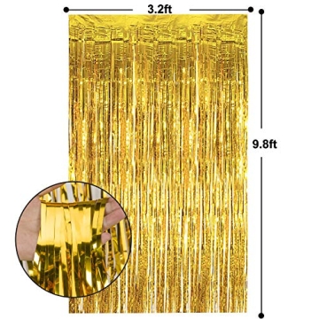 Gold Foil Fringe Curtains for Parties and Decorations