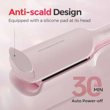 Waver Curling Iron LENA S12 Beach Waver Curling Wand, Hair Tool with 2 Barrels, Anti-Scald Protection, Adjustable Time & Temps, Dual Voltage, Titanium Coating for Effortless, Long-Lasting Waves