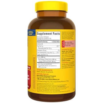 Nature Made Fish Oil 1000 mg Softgels for Heart Health