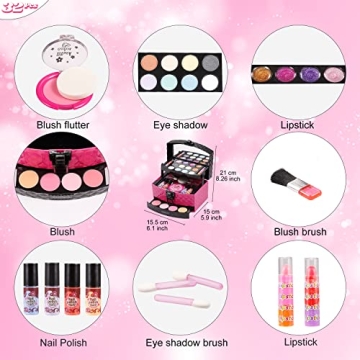 AWEFRANK Kids Makeup Kit for Girls - Safe & Fun