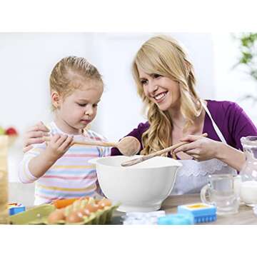 Oggi Melamine Mixing Bowls w/Pour Spout - 3 pc Set, White