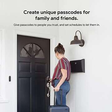 Google Nest x Yale Lock - Tamper-Proof Smart Lock for Keyless Entry - Keypad Deadbolt Lock for Front Door - Works with Nest Secure Alarm System - Satin Nickel (Renewed)