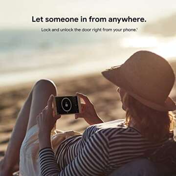 Google Nest x Yale Lock - Tamper-Proof Smart Lock for Keyless Entry - Keypad Deadbolt Lock for Front Door - Works with Nest Secure Alarm System - Satin Nickel (Renewed)