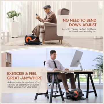 GUGTTR Compact Under Desk Elliptical for Effortless Exercise