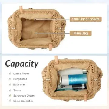 Stylish Freie Liebe Straw Clutch for Women - Summer Essential