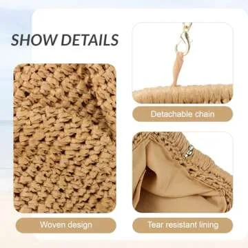 Stylish Freie Liebe Straw Clutch for Women - Summer Essential