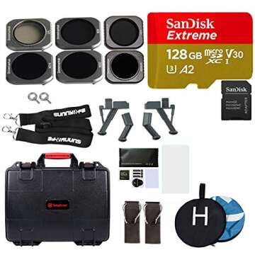 DJI Mavic 2 Pro (20 MP Hasselblad Camera) with Fly More Kit and with Most Wished for Accessories (3 Batteries, ND filters, iPad Mount, Extreme microSD Card and More)