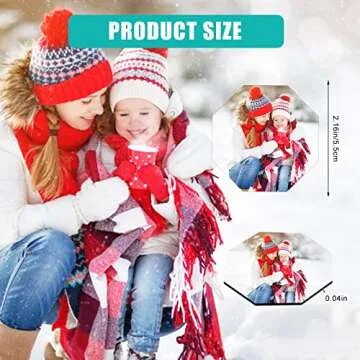 Sublimation Magnet Blanks, 30PCS Sublimation Blank Refrigerator Magnets - Personalized Fridge Magnet Sublimation Blanks Products for Kitchen Office Decorative, 5.5x5.5 cm (Octagonal)