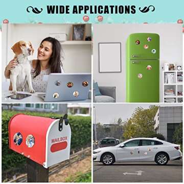 Sublimation Magnet Blanks, 30PCS Sublimation Blank Refrigerator Magnets - Personalized Fridge Magnet Sublimation Blanks Products for Kitchen Office Decorative, 5.5x5.5 cm (Octagonal)