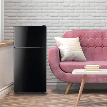 Mini Fridge with Top Freezer - 2.4 Cu.ft, Black