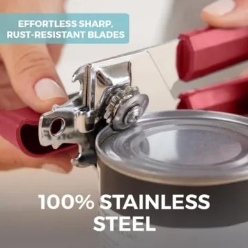 Ergonomic Stainless Steel Can Opener with Built-In Bottle Opener