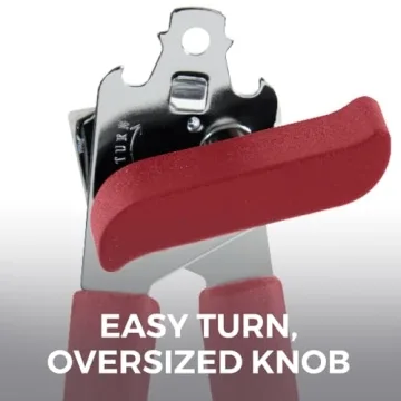 Ergonomic Stainless Steel Can Opener with Built-In Bottle Opener