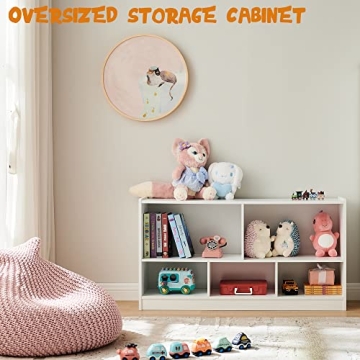 TOYMATE Kids Bookshelf Toy Organizer Safe Stylish Storage