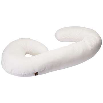 Leachco Snoogle Original Maternity/Pregnancy Total Body Pillow, Ivory 60 Inch