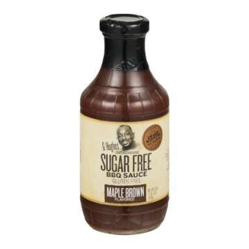G Hughes Smokehouse Sugar Free Maple Brown Flavored BBQ Sauce, 18 oz - 3 Pack