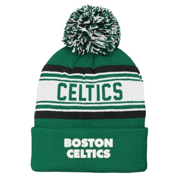 NBA Kids Cuffed Pom Beanie Hat - Boston Celtics
