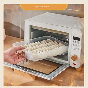 MANHONGYU 4-layer Food Storage Containers,Plastic Cookie Containers,Stackable Cookie Carrier, Dumpling Storage Box,Food Containers with Lids Airtight